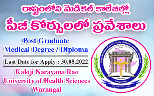 Admissions into PG Medical Courses