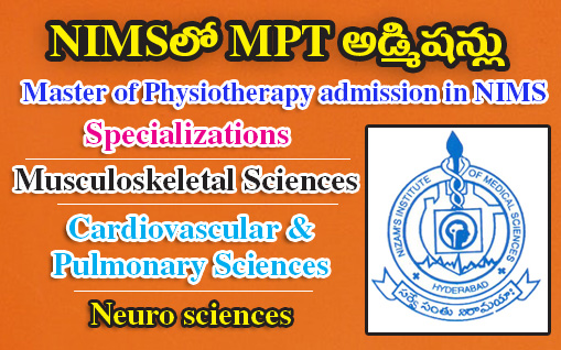 MPT Admissions in NIMS